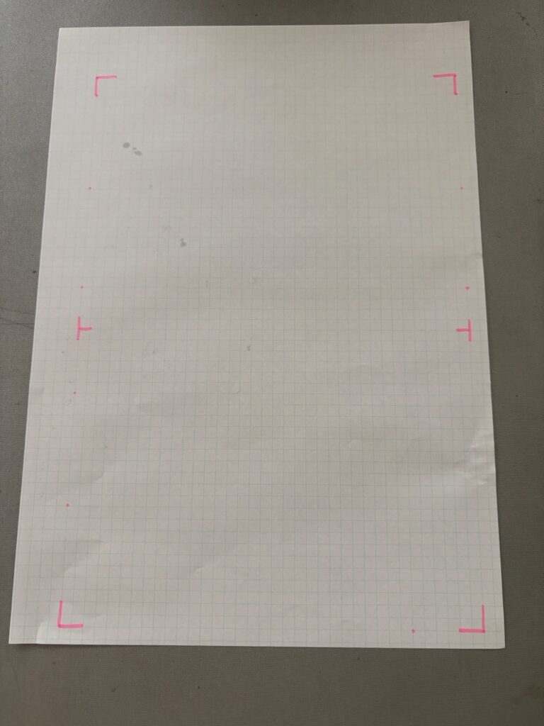 方眼用紙の下書き
