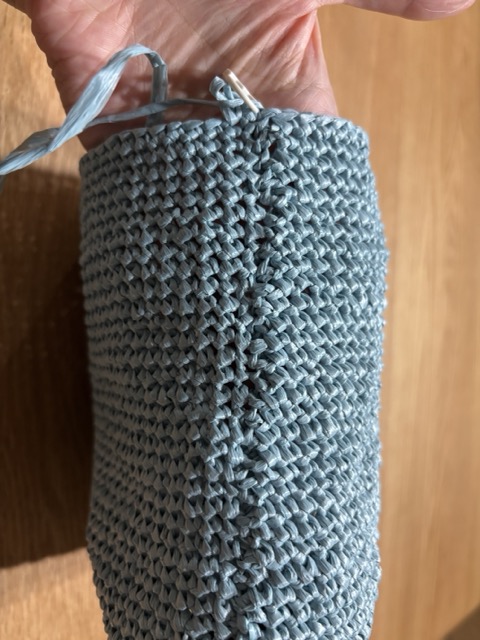 引き抜き編みの縦ライン