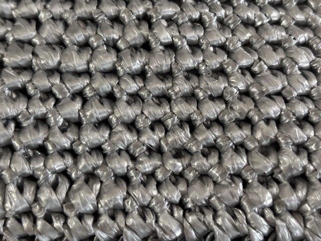 バッグの編み地